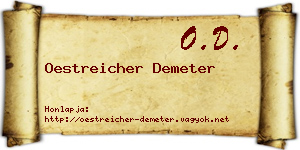 Oestreicher Demeter névjegykártya